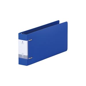 （まとめ買い）LIHITLAB D型リングファイルG2239-8 統一伝票 青 【×10セット】