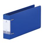 （まとめ買い）LIHITLAB D型リングファイルG2239-8 統一伝票 青 【×10セット】