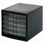 （まとめ買い）ナカバヤシ レターケース浅5黒A4E-S5B 【×2セット】