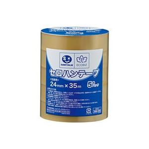 （まとめ買い）ジョインテックス セロハンテープ24mm×35m5巻 B640J 【×10セット】