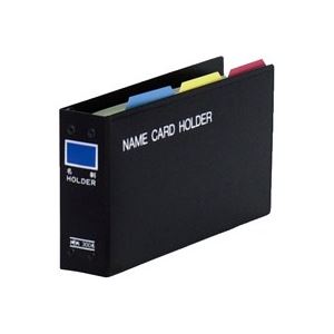 （まとめ買い）キングジム 名刺ホルダー 82 E型3列1段 300名用 黒 【×5セット】