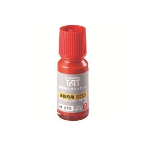 （まとめ買い）シャチハタ タートインキ 多目的 STG-1 小瓶 赤 【×2セット】