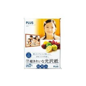 （まとめ買い）プラス 超きれいな光沢紙 IT221GC A4 100枚 【×2セット】