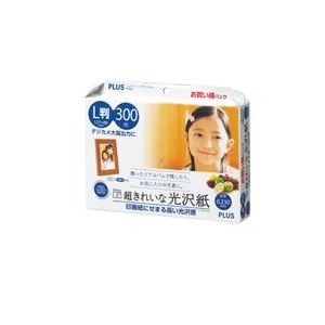 （まとめ買い）プラス 超きれいな光沢紙 IT-300L-GC L判 300枚 【×2セット】