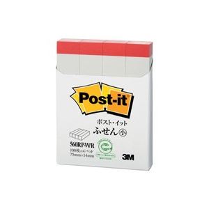 （まとめ買い）スリーエム 3M ポストイット 再生紙ふせん 560RP-W／R 【×10セット】
