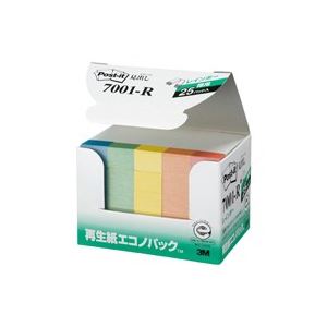 （まとめ買い）スリーエム 3M ポストイット 再生紙見出し 7001-R レインボー 【×3セット】