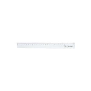 （まとめ買い）プラス 直定規 30cm×2mm厚 透明 【×20セット】