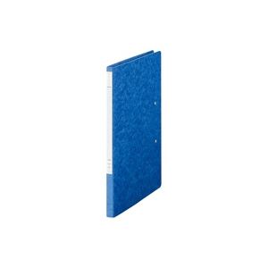 （まとめ買い）LIHITLAB パンチレスファイル A4／A3二折 F307-5 藍 【×10セット】