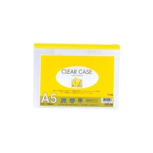 （まとめ買い）LIHITLAB クリアケース F-72S A5S 黄 【×20セット】