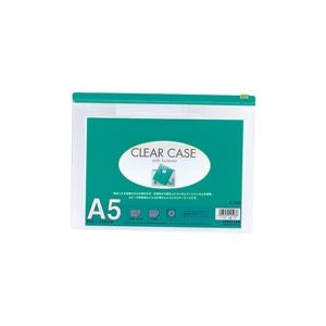 （まとめ買い）LIHITLAB クリアケース F-72S A5S 緑 【×20セット】