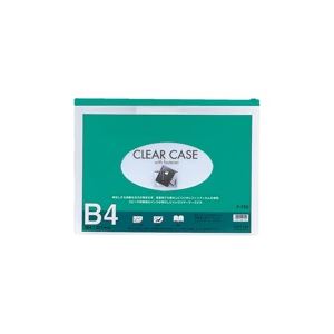 （まとめ買い）LIHITLAB クリアケース F-75S B4S 緑 【×10セット】