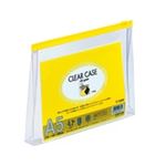 （まとめ買い）LIHITLAB クリアケース マチ付き F-72SM A5S 黄 【×10セット】