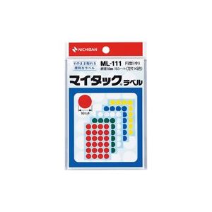（まとめ買い）ニチバン マイタック カラーラベル ML-111 混丸 16mm 【×20セット】