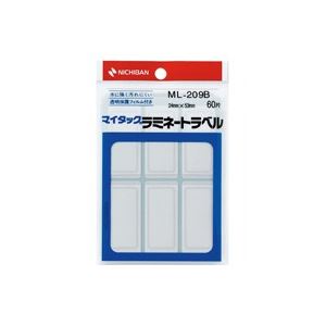 （まとめ買い）ニチバン マイタックラミネートラベル ML-209B 青枠 【×20セット】
