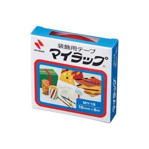 （まとめ買い）ニチバン マイラップテープ MY-18 18mm×8m 赤 【×20セット】