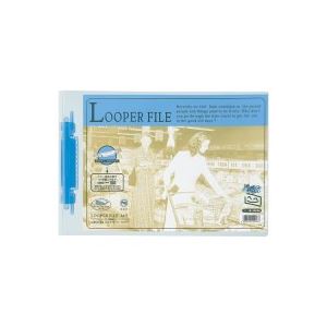 （まとめ買い）LIHITLAB ルーパーファイル F-3040 A4E 青 【×20セット】
