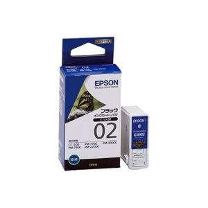 （まとめ買い）エプソン EPSON IJインクカートリッジ IC1BK02 黒 【×4セット】