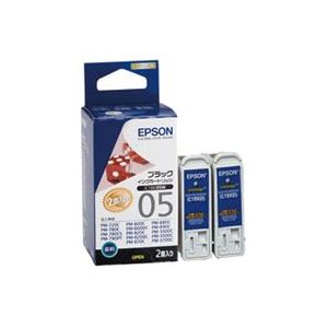 （まとめ買い）エプソン EPSON IJインクカートリッジ IC1BK05W黒2個 【×3セット】