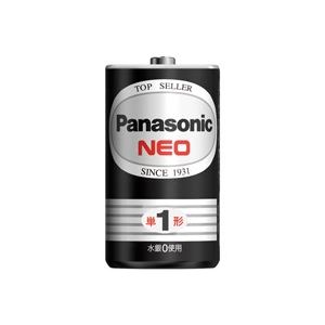 （まとめ買い）Panasonic パナソニック マンガン乾電池 ネオ黒 単1 R20PNB(2個) 【×10セット】