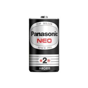 （まとめ買い）Panasonic パナソニック マンガン乾電池 ネオ黒 単2 R14PNB(2個) 【×20セット】