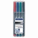 （まとめ買い）ステッドラー ルモカラー 313 WP4 油性超極細 4色セット 【×3セット】