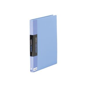 （まとめ買い）キングジム クリアファイル 40P 132CW A4S 青 【×10セット】