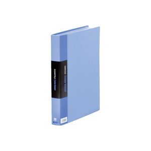 （まとめ買い）キングジム クリアファイル 60P 132-3C A4S 青 【×10セット】