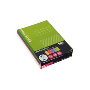 （まとめ買い）プラス ノートブック NO-204AS-10CP A4 A罫 10冊 【×2セット】