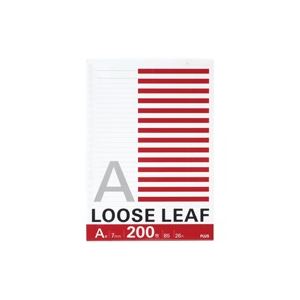 （まとめ買い）プラス ルーズリーフ NL-200A B5 26穴 A罫 200枚 【×10セット】
