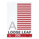 （まとめ買い）プラス ルーズリーフ NL-200A B5 26穴 A罫 200枚 【×10セット】