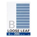 （まとめ買い）プラス ルーズリーフ NL-200B B5 26穴 B罫 200枚 【×10セット】
