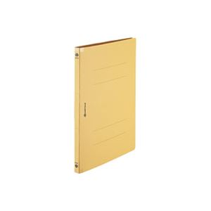 （まとめ買い）背強化フラットファイル 紙バインダー 2穴 A4S黄10冊 D128J-YL 【×10セット】