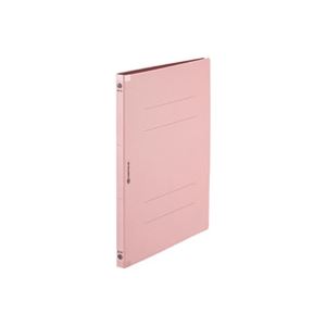 （まとめ買い）背強化フラットファイル 紙バインダー 2穴 A4S桃10冊 D128J-PK 【×10セット】