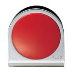 （まとめ買い）プラス カラーマグネット クリップ 大 赤 【×10セット】