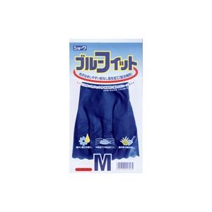 （まとめ買い）ショーワグローブ ゴム手袋ブルーフィット Mサイズ 181 【×40セット】