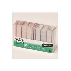 （まとめ買い）スリーエム 3M ポストイット 6821-12-RB ジョーブ インデックス 50枚×10パッド【×2セット】