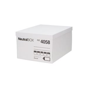 （まとめ買い）キングジム ニュートラルボックスXL 白 4058シロ 【×3セット】