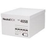 （まとめ買い）キングジム ニュートラルボックスXL 白 4058シロ 【×3セット】
