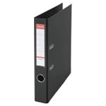 （まとめ買い）ESSELTE レバーアーチファイル 48077 A4S ブラック 【×5セット】