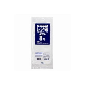 （まとめ買い）ジョインテックス レジ袋[省資源タイプ]No.8 100枚 B708J 【×50セット】