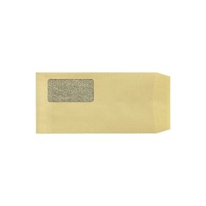 （まとめ買い）ジョインテックス 窓付封筒長3クラフト100枚テープ付 P029J-K 【×5セット】