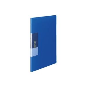 （まとめ買い）ビュートン スリムクリヤーブック クリアブック20P FCB-A4-20RB R青 【×10セット】