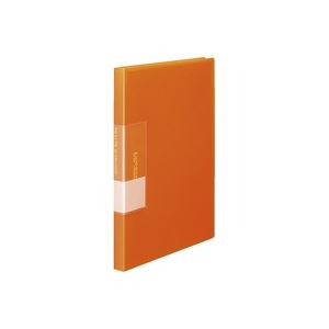 （まとめ買い）ビュートン スリムクリヤーブック クリアブック40P FCB-A4-40OR 橙 【×10セット】