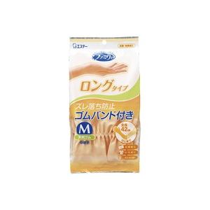 （まとめ買い）エステー ファミリー天然ゴム中厚手ロングM ピンク 【×10セット】