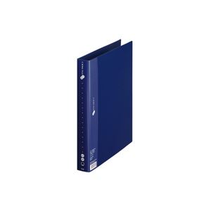 （まとめ買い）プラス 2リングファイルFC-101RW A4SW 35mmネイビ 【×10セット】