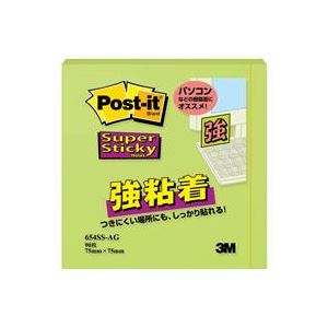 （まとめ買い）スリーエム 3M ポストイット強粘着654SS-AG アップルグリーン 【×10セット】