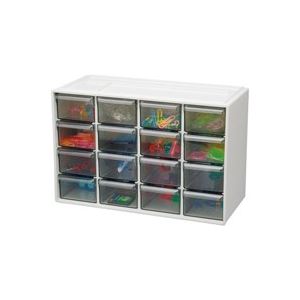 （まとめ買い）アイリスオーヤマ 小物キャビネット Lグレー4段*4列 KC-30R 【×2セット】
