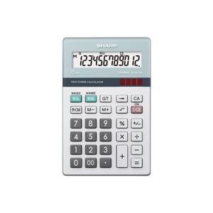 （まとめ買い）シャープ SHARP 環境配慮電卓 ナイスサイズ EL-N412K 【×3セット】