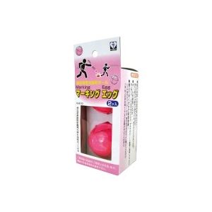 （まとめ買い）カースル 蛍光塗料ボールマーキングエッグ S-810 2個 【×3セット】