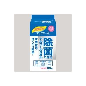 （まとめ買い）大王製紙 除菌できるアルコールタオル 詰替 80枚 【×20セット】